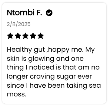 Product review on Sea Moss capsules from The Herbalist. Review dated 8 Feb 2025.