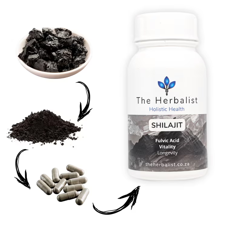 Pure Shilajit capsules enhance your energy, cognitive function, immunity, and slows aging.