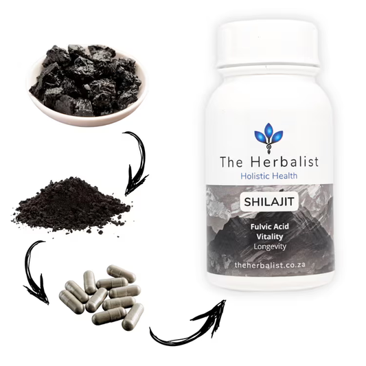 Pure Shilajit capsules enhance your energy, cognitive function, immunity, and slows aging.