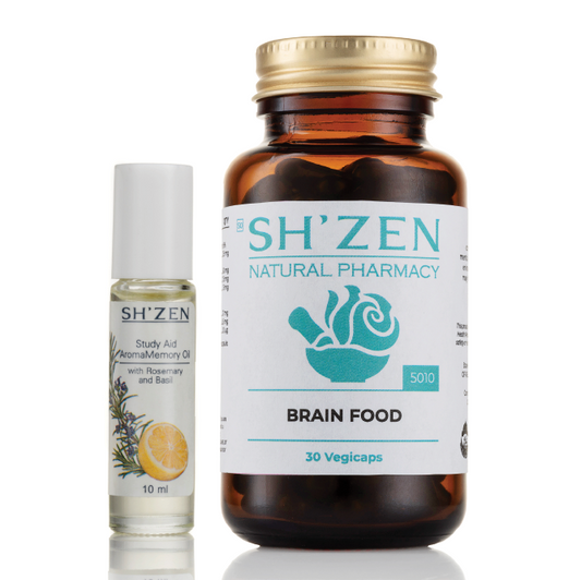 Study Aid AromaMemory + Brain Food Vegicaps Combo